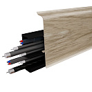 Плинтус ПВХ (Birch) 5106 Монако h80мм L2,2м, с кабель-каналом