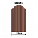 Евроштакетник СТРОНГ 118мм h 1,3 шоколад RAL 8017