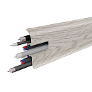 Плинтус ПВХ (Birch) 2107 Любляна h58мм L2,2м, с кабель - каналом