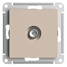 Розетка ТВ одинарная встраиваемая Atlas Design (Systeme Electric/Schneider Electric), песочный (ATN001293)