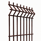 3D забор из сварной сетки 1,03х2,5м d5мм, ячейка 50х200мм, шоколад RAL8017