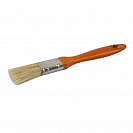 Кисть плоская Люкс (Т4Р) натуральная щетина, деревянная ручка, 25мм (0101310)