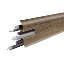 Плинтус ПВХ (Birch) 2117 Вроцлав h58мм L2,2м, с кабель - каналом