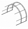Теплица Крепче 2.0 с двойной дугой - ВСТАВКА 2,0м, стенка 0,8мм, из оцинк.трубы с провар. швом