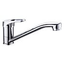 Смеситель для кухни GrossAqua Base, с поворотным изливом, (3210258С- G0110)