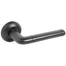 Ручка для межкомнатной двери Стандарт 28 BL, круглая розетка, черный, 2шт