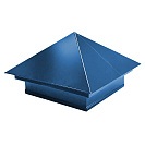 Колпак на столб с двойной юбкой 390х390мм синий RAL5005