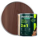 Состав деревозащитный Здоровый Дом 2в1 алкидный, палисандр 0,8л