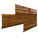 Сайдинг металлический L-брус 4х0,264м 0,5мм Ecosteel матовый, мореный дуб