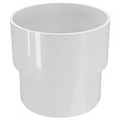 Муфта трубы водосточной пластиковая (FineBer) d80мм, белый