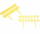 Заборчик пластиковый "Классика", высота 0,25м, длина 1,8м жёлтый