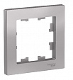 Рамка (Schneider) AtlasDesign  алюминий, одинарная (ATN000301)