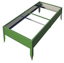 Грядка садовая металлическая 2000х1000мм, зеленая 