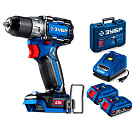 Шуруповерт аккумуляторный Профессионал (Зубр) DB-50-22, 20В, 2х2Ач