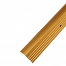 Порог алюминиевый Золото КЕ, 900х30х30мм, угловой, полукруглый низ