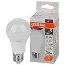 Лампа светодиодная (OSRAM) Е27, 10Вт, 6500К, 800лм, груша, холодный свет