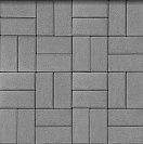 Плитка тротуарная Брусчатка (АЛОМ) Серая, 200х100х60мм /54 (1,08м2)
