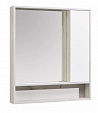 Зеркальный шкаф  Флай-80 (Aquaton), белый/дуб Крафт (1A237702FAX10)