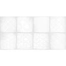 Плитка облицовочная Richard (Alma Ceramica) 249х500х7,5мм, рельеф белый (1уп=12шт=1,494кв.м)